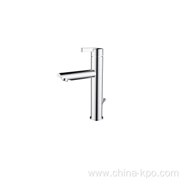 Chrome Single Lever High Basin Mixer with Waste
